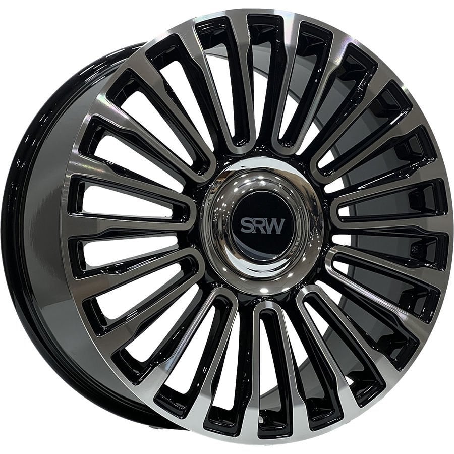 SRW 0039 9.5X21İNÇ  5X120 ET48 72.6 BLACK MACHINED XL ÇELİK JANT