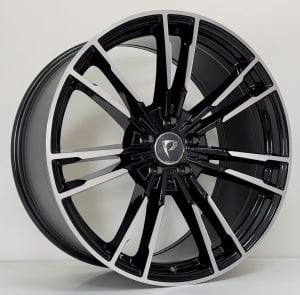 BK 5396 10X20İNÇ  5X112 ET40 66.6 BLACK MACHINED XL ÇELİK JANT