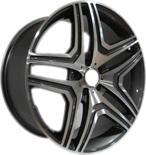 Slk SLK 1284 9x22inç 5x112 Gun Machined Mercedes Replika Çelik Jant