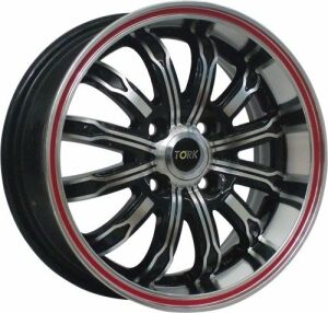 Megatork TORK 600 6.5x15inç 4x100 BLACK MACHINED RED
