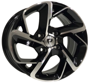 BK 5714 7X16İNÇ  4X108 ET25 65.1 BLACK MACHINED XL ÇELİK JANT