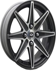 Kormetal KM 415 6x14inç 4x100 et35 67.1 Black Machined Çelik Jant