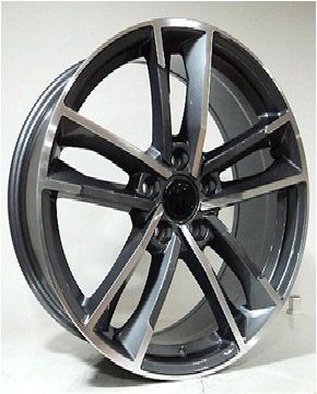 Powcan Bk 5126 8x18inç 5x112 et45 66.45 Hyper Sılver Machined Audi Çelik Jant