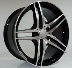 Powcan BK 197 7.5x16inç 5x112 Black Machined Mercedes Replika Çelik Jant