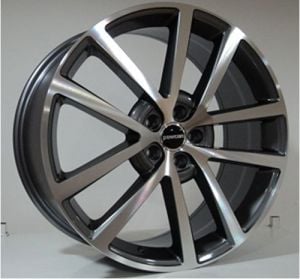 Powcan BK 337 8x20inç 5x108 Gun Machined Range Rover Freelander RANGE ROVER EVOQUE Replika Çelik Jant