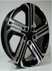 Powcan Bk 5156 8x18inç 5x112 et45 57.1 Black Machined Volkswagen Çelik Jant