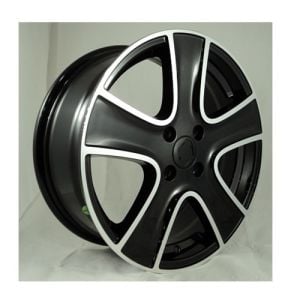 Powcan BK 720 6.5x15inç 4x100 Black Machined  Renault Replika Çelik Jant