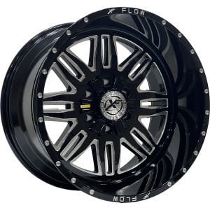 PRT DX8430 12X22İNÇ  6X139.7 ET-44 110 BLACK MILLED WINDOW ÇELİK JANT