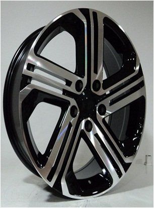 Powcan Bk 5156 8x19inç 5x112 et45 57.1 Black Machined Volkswagen Çelik Jant