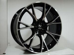 TPL 1241 9.5x20inç 5x120 et37 72.56 BLACK Machined Çelik Jant