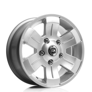 KM 1025 7x15inç 5x130 Silver Machined Çelik Jant