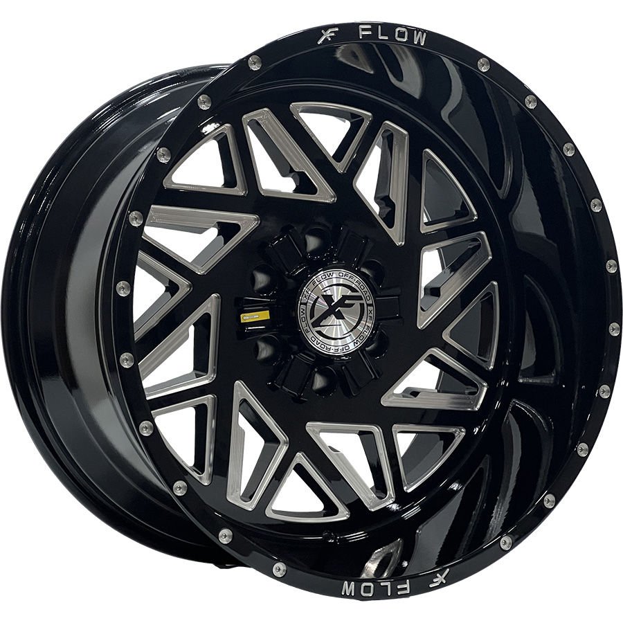 PRT DX8433 12X22İNÇ  6X139.7 ET-44 110 BLACK MILLED WINDOW ÇELİK JANT