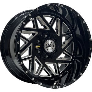 PRT DX8433 12X22İNÇ  6X139.7 ET-44 110 BLACK MILLED WINDOW ÇELİK JANT