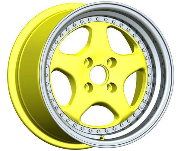 Powcan BK 660 8x15inç 4x100 YELLOW LIP MACHINED ÇELİK JANT