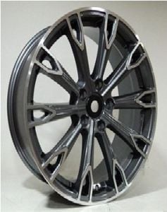 Powcan Bk 5180 8x18inç 5x112 et45 66.45 Black Machined Audi Çelik Jant