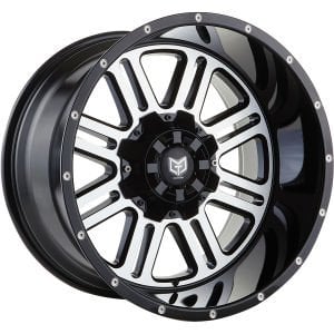 TORK YA006 12X20 inç 6X139.7 ET-44 110 BLACK MACHINED ÇELİK JANT