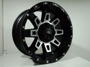 BK 5261 9x20inç 6x139.7 et0 110 MAT BLACK Machined Çelik Jant