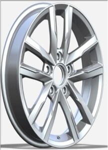 Powcan Bk 5182 8x18inç 5x112 et45 57.1 Hyper Sılver Machined Volkswagen Çelik Jant