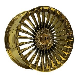 BK 3S198 9.5X20inç  5X112 ET45 66.56 GOLD CHROME XL ÇELİK JANT