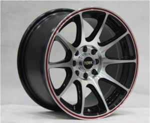 Megatork TORK 7100 8x15inç 4x100/108 BLACK MACHINED + RED ÇELİK JANT