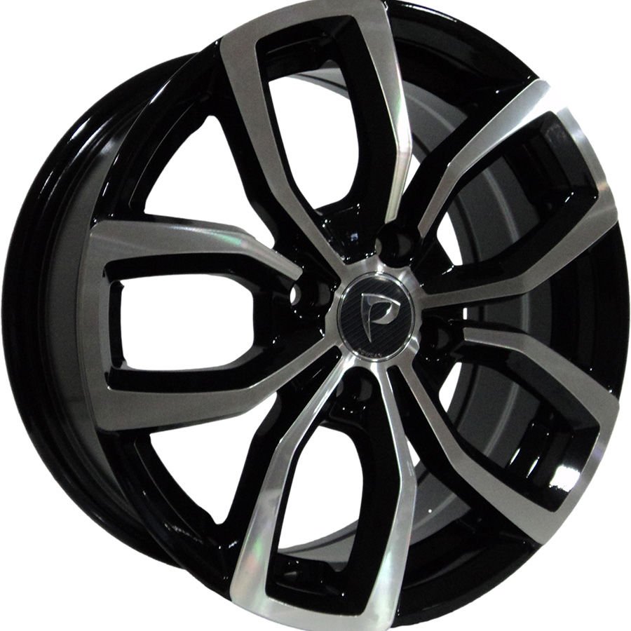BK 5711 6.5X15İNÇ  4X100 ET38 60.1 BLACK MACHINED XL ÇELİK JANT