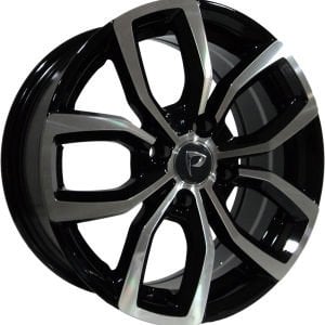 BK 5711 6.5X15İNÇ  4X100 ET38 60.1 BLACK MACHINED XL ÇELİK JANT