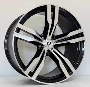 BK 5327 10X20İNÇ  5X112 ET40 66.6 BLACK MACHINED XL ÇELİK JANT