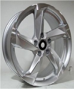 Powcan Bk 5185 8x18 inç 5x112 et45 66.45 Sılver Machined Audi Çelik Jant