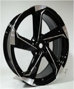 Powcan Bk 5185 8x18 inç 5x112 et45 66.45 Black Machined Audi Çelik Jant