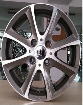 Dj DJ 535 5.5x15inç 4x100 et45 70.4 Sılver Diamond Çelik Jant