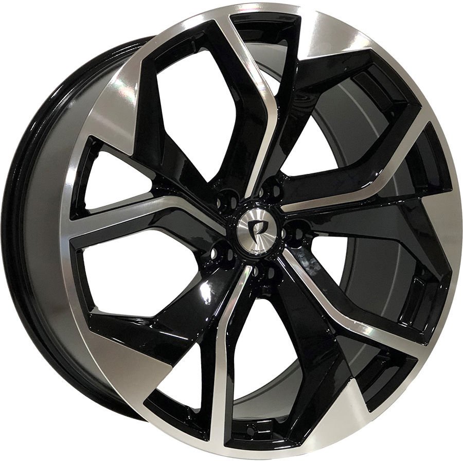 BK 5758 10X22İNÇ  5X112 ET25 66.45 BLACK MACHINED XL ÇELİK JANT