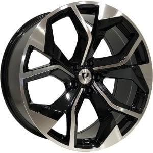 BK 5758 10X22İNÇ  5X112 ET25 66.45 BLACK MACHINED XL ÇELİK JANT