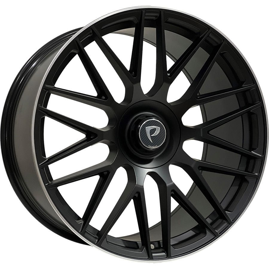 BKY 0207 9.5X22İNÇ  5X112 ET45 66.56 MAT BLACK LIP MACHINED ÇELİK JANT