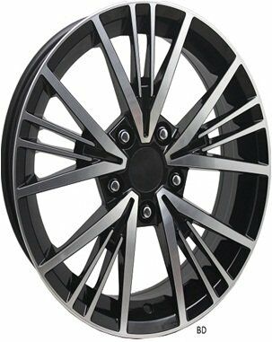 Dy 026 6.5x16 inç 5x100 et35 57.1 Black Machined Volkswagen Çelik Jant