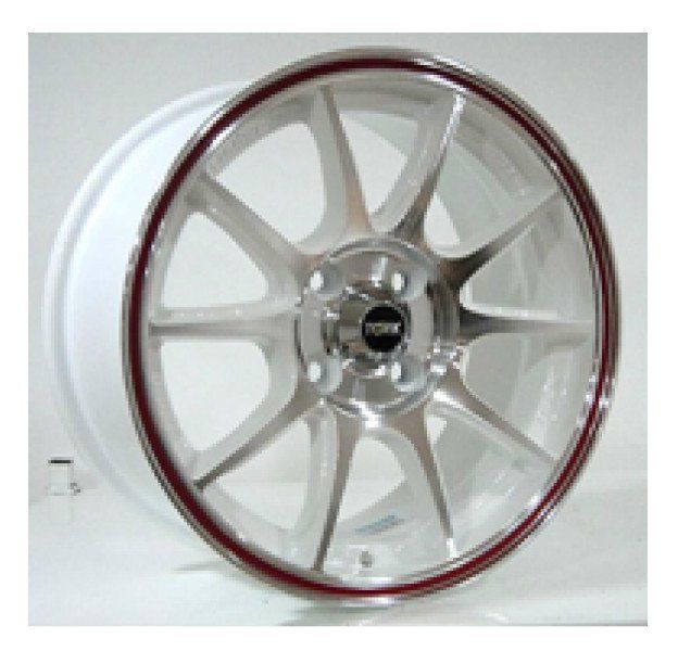 Megatork TORK 3701 7x15inç 4x108 WHITE MACHINED + RED