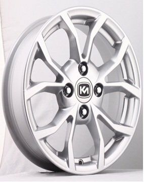 Kormetal KM 264 6x14inç 4x100 Black + Silver  Machined Çelik Jant