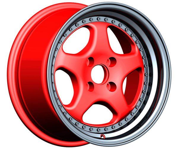 Powcan BK 660 8x15inç 4x100 RED LIP MACHINED ÇELİK JANT