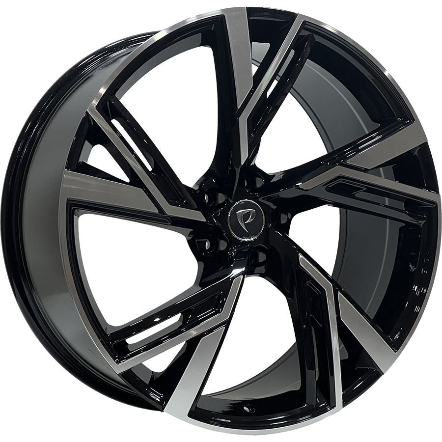 BK 5632 9.5X22İNÇ  5X112 ET28 66.45 BLACK MACHINED XL ÇELİK JANT