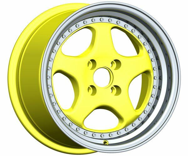 Powcan BK 660 7x14inç 4x100 YELLOW LIP MACHINED ÇELİK JANT