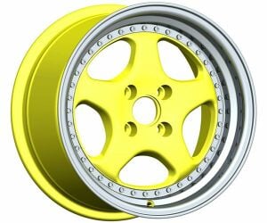 Powcan BK 660 7x14inç 4x100 YELLOW LIP MACHINED ÇELİK JANT