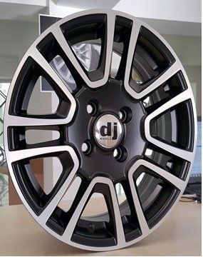 Dj DJ 562 6.5x15inç 4x100 et35 67.1 Black + Sılver + Gun Diamond Çelik Jant