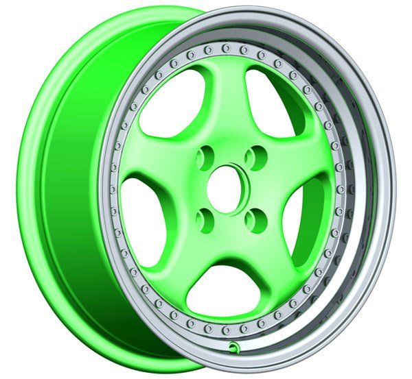 Powcan BK 660 7x14inç 4x100 GREEN LIP MACHINED ÇELİK JANT