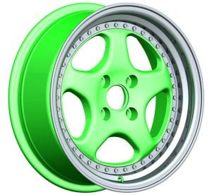 Powcan BK 660 7x14inç 4x100 GREEN LIP MACHINED ÇELİK JANT