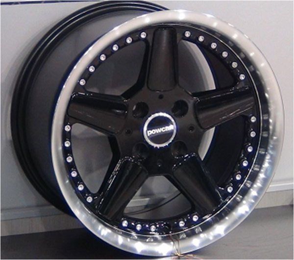 Powcan BK 662 8x15inç 4x100 BLACK LIP MACHINED ÇELİK JANT