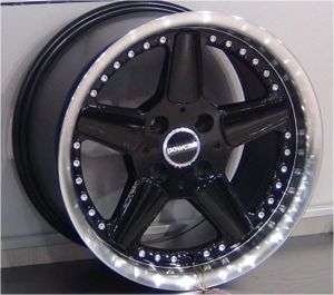Powcan BK 662 8x15inç 4x100 BLACK LIP MACHINED ÇELİK JANT