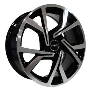 Slk 1690 8x18 inç 5x112 et45 57.1 Black Machined  Çelik Jant