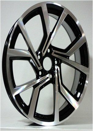 Slk 1690 7.5x17 inç 5x112 et45 57.1 Black Machined Volkswagen Çelik Jant