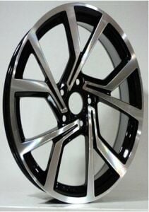 Slk 1690 7.5x17 inç 5x112 et45 57.1 Black Machined Volkswagen Çelik Jant