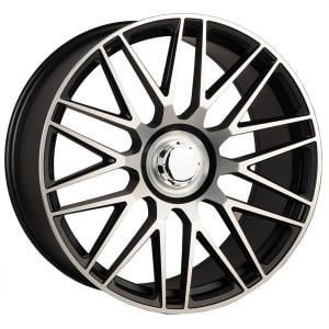 BKY 0207 9.5X22İNÇ  5X112 ET45 66.56  BLACK  MACHINED ÇELİK JANT