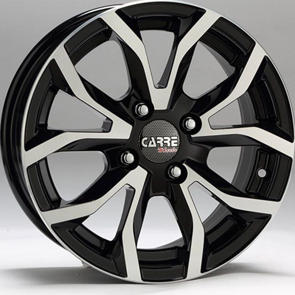 Carre CAR 534 6.5x15inç 4x114.3 Black + Silver Diamond Çelik Jant